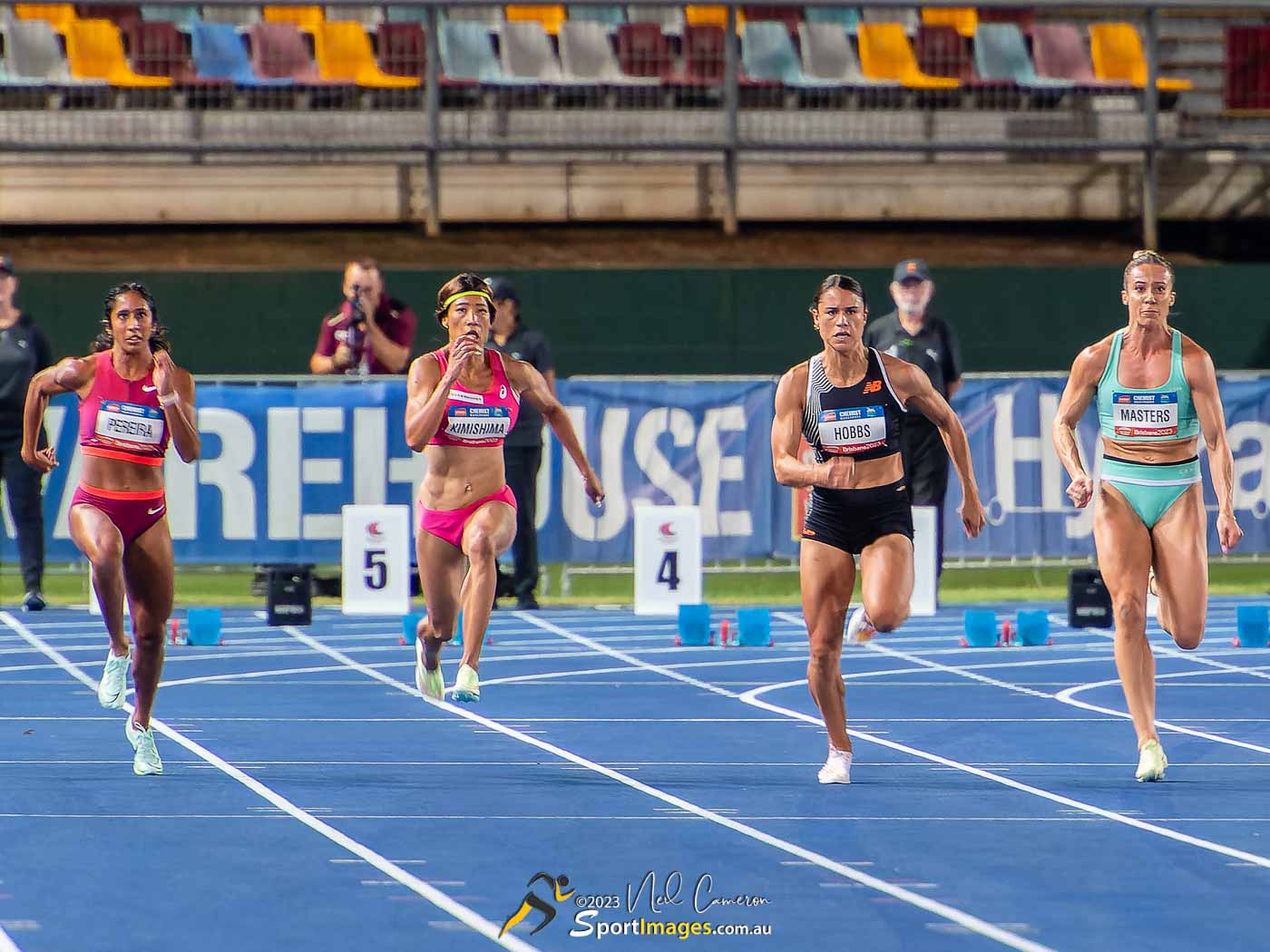Veronica Shanti Pereira, Arisa Kimishima, Zoe Hobbs, Bree Masters, Women's 100m A Race